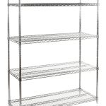 Raft ESD din sarma cromata 610x1520mm, inaltime 1900mm, 5 polite