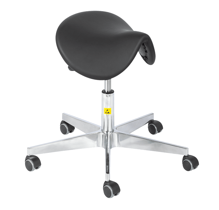 RS-K12ESD-A Scaun ESD cu sezut tip sa, Gri Economic, reglaj inaltime 450–570 mm - imagine 1