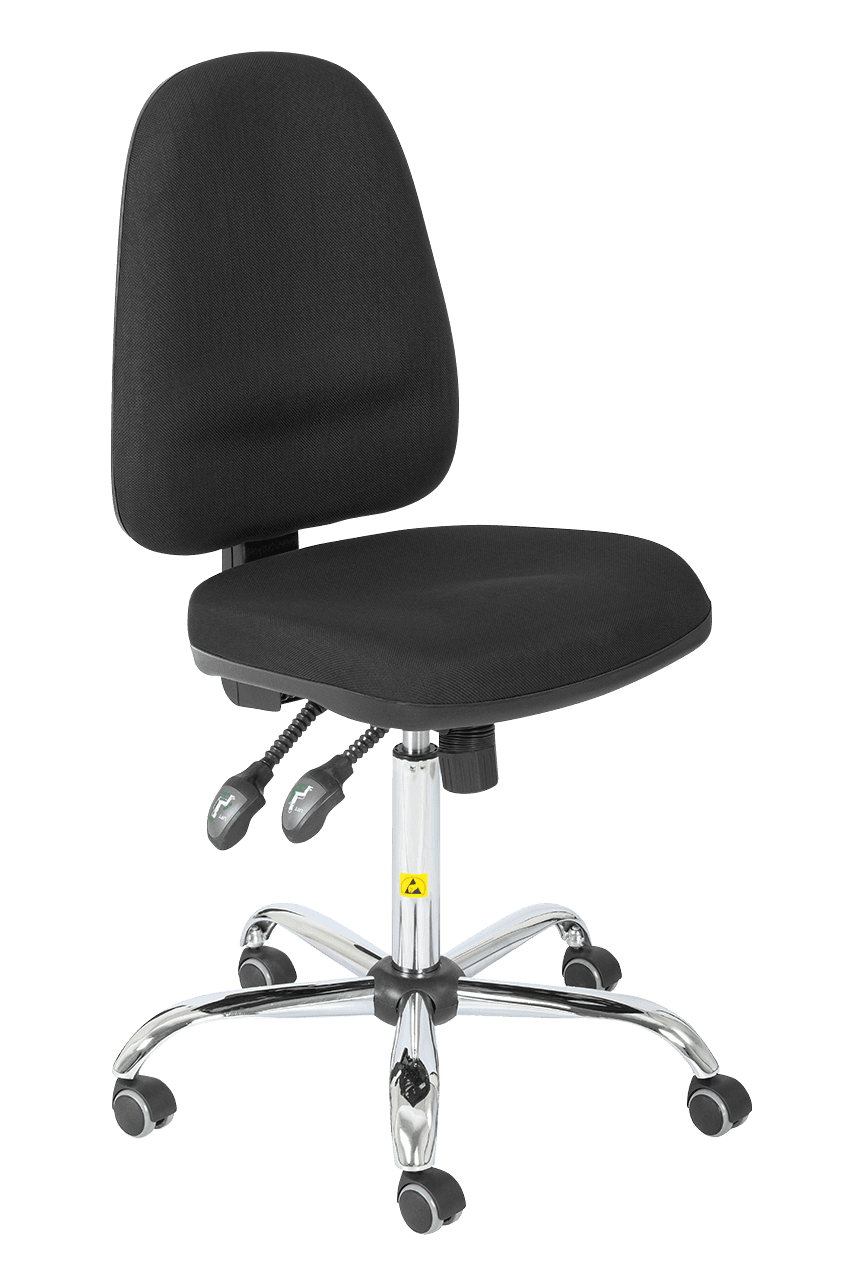 RS-K2ESD-S Scaun ESD Comfort, Negru Standard, reglaj inaltime 505–635 mm - imagine 1