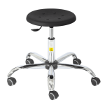 Taburet ESD din poliuretan, Gri Premium, reglaj inaltime 430–555 mm