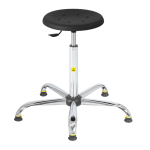 Taburet ESD din poliuretan, Albastru Premium, reglaj inaltime 560–810 mm