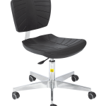 Scaun ESD Comfort din poliuretan, Gri Premium, reglaj inaltime 430–560 mm