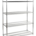 Raft ESD din sarma cromata 610x1520mm, inaltime 1590mm, 4 polite