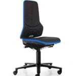 Scaun ESD Neon Supertec Negru, roti pivotante, reglaj inaltime 450-620 mm