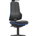 Scaun ESD Neon XXL Supertec Negru, fara tetiera, roti pivotante, reglaj inaltime 470-640 mm