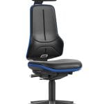 Scaun ESD Neon XXL Piele Ecologica Magic Neagra, cu tetiera, roti pivotante, reglaj inaltime 470-640 mm