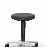 Taburet ESD Versatil, material Duotec negru, roti pivotante, reglaj inaltime 450-650 mm