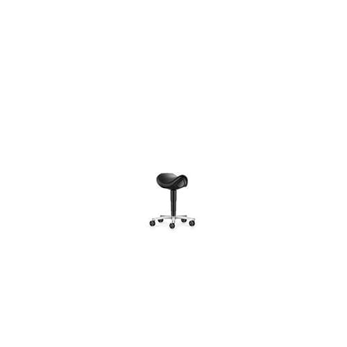 43-204-0005_1 Taburet ESD cu sezut tip sa, material Duotec negru, roti pivotante, reglaj inaltime 540-800 mm - imagine 1