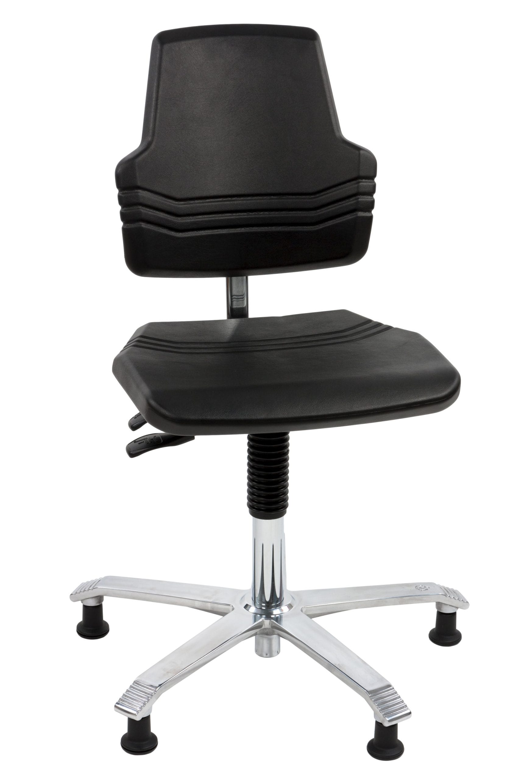 43-600-3200_1-scaled-1-1.jpg Scaun ESD din Poliuretan Negru, roti pivotante, reglaj inaltime 440-570 mm - imagine 1
