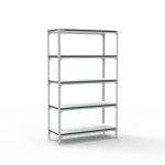 Raft ESD asamblat cu suruburi – 5 polite disipative, 2000x1200x500 mm