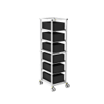 Carucior ESD pentru Eurobox – 6 polite din otel, 2000x586x714 mm