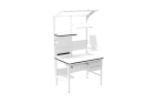 Banc de lucru ESD – manual, tip H, 1200x800 mm, blat dreptunghiular - imagine 2
