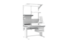 Banc de lucru ESD – electric, tip L HD, 1200x800 mm, blat dreptunghiular - imagine 2