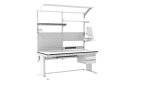 Banc de lucru ESD – electric, tip L LD, 1800x800 mm, blat ergonomic - imagine 2