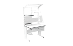 Banc de lucru ESD – manual, tip L, 1200x800 mm, blat ergonomic - imagine 2
