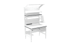 Banc de lucru ESD – manual, tip H, 1200x800 mm, blat dreptunghiular - imagine 3