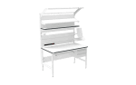 Banc de lucru ESD – manual, tip H, 1500x800 mm, blat ergonomic - imagine 3