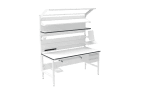 Banc de lucru ESD – manual, tip H, 1800x800 mm, blat ergonomic - imagine 3
