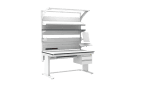Banc de lucru ESD – electric, tip L HD, 1500x800 mm, blat dreptunghiular - imagine 3